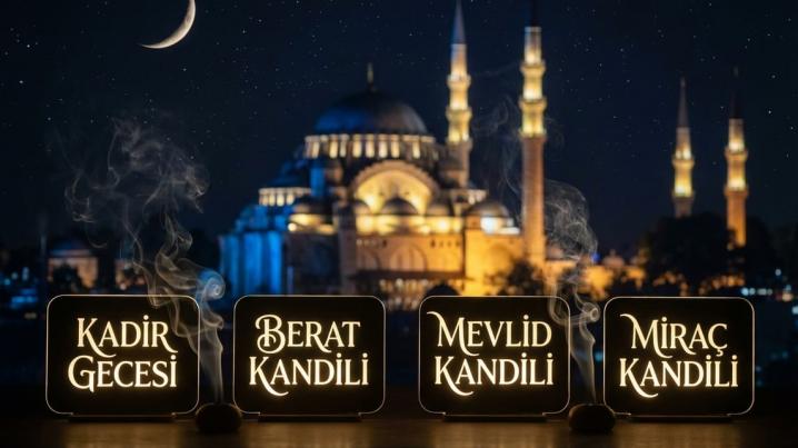 Kadir, Miraç, Berat ve Mevlid Kandilleri 2026